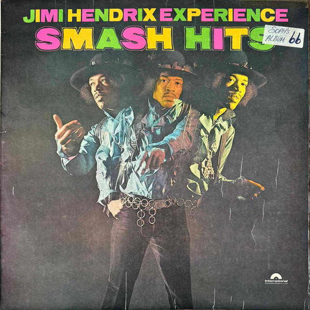 Actual image of the vinyl record album artwork of Jimi Hendrix Experience's Smash Hits LP - taken in our Melbourne record store