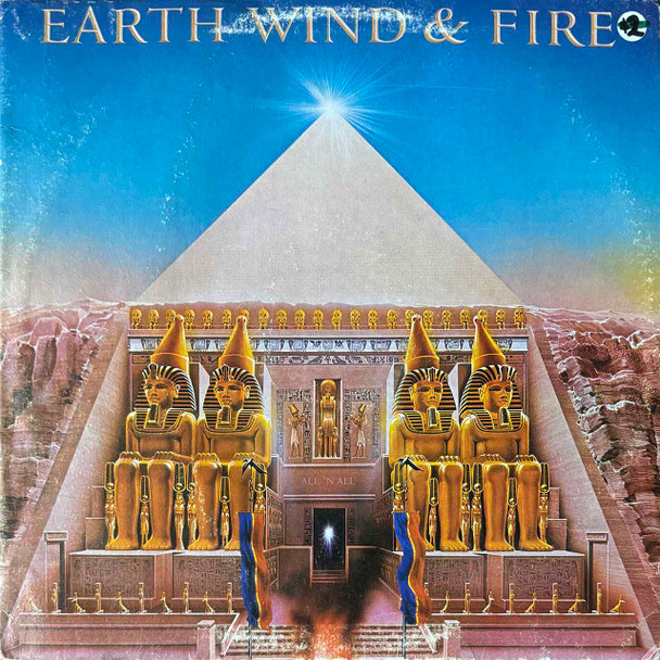 Actual image of the vinyl record album artwork of Earth, Wind & Fire's All 'N All LP - taken in our Melbourne record store