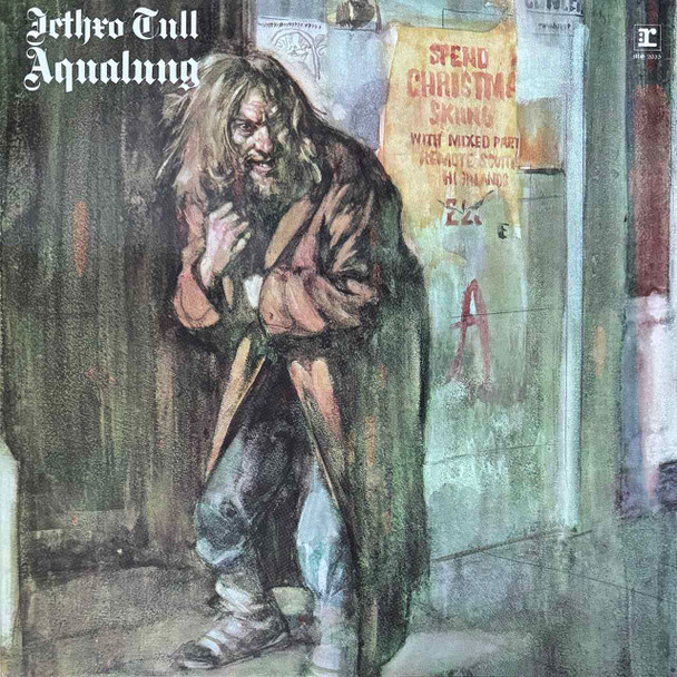 Actual image of the vinyl record album artwork of Jethro Tull's Aqualung LP - taken in our Melbourne record store
