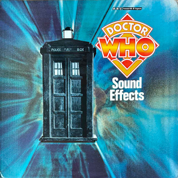 Actual image of the vinyl record album artwork of BBC Radiophonic Workshop's BBC Sound Effects No. 19 - Doctor Who Sound Effects LP - taken in our Melbourne record store