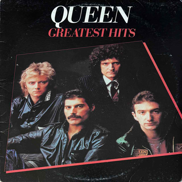 Actual image of the vinyl record album artwork of Queen's Greatest Hits LP - taken in our Melbourne record store