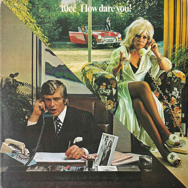 Actual image of the vinyl record album artwork of 10cc's How Dare You! LP - taken in our Melbourne record store