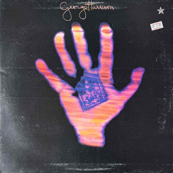 Actual image of the vinyl record album artwork of George Harrison's Living In The Material World LP - taken in our Melbourne record store