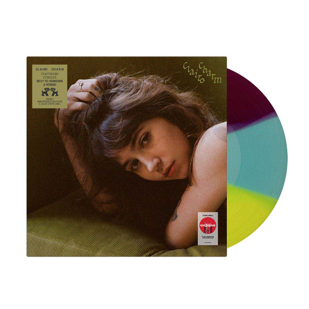 Clairo - Charm (LP) - Yellow, Light Blue & Purple Striped Vinyl Record