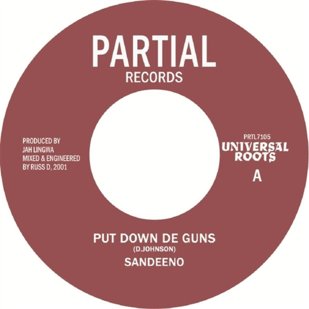 Sandeeno - Put Down De Guns' Vinyl Record Album Art