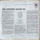 Louis Armstrong - Greatest Hits (LP) - VG/VG+ Vinyl Record Back Cover