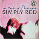 Actual image of the vinyl record album artwork of Simply Red's A New Flame LP - taken in our record store