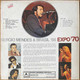 Actual image of the back cover of Sergio Mendes & Brasil '66's Live At The Expo '70 second hand vinyl record taken in our record shop