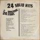 Actual image of the back cover of Various's 24 Solid Hits By 24 Original Stars second hand vinyl record taken in our record shop