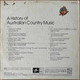 Actual image of the back cover of Various's A History Of Australian Country Music second hand vinyl record taken in our Melbourne record shop