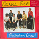 Actual image of the vinyl record album artwork of Australian Crawl's Crawl File - Their Greatest Hits LP - taken in our Melbourne record store