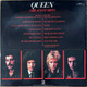 Actual image of the back cover of Queen's Greatest Hits second hand vinyl record taken in our Melbourne record shop