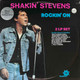 Actual image of the vinyl record album artwork of Shakin' Stevens And The Sunsets's Rockin' On LP - taken in our Melbourne record store