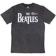 Picture of The Beatles Unisex Stone Wash T-Shirt: Guitar & Drop T (Charcoal Grey)