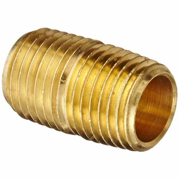 TPHD 1/4 Inch Brass Close Nipple