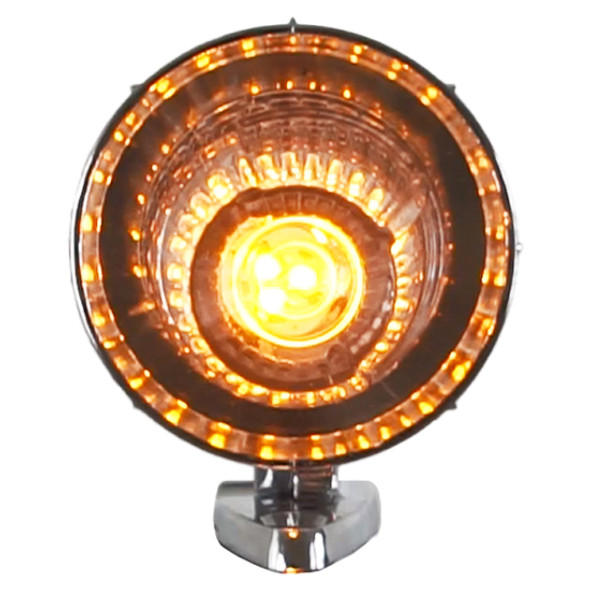 TPHD Retro Fender Light Amber LED / Clear Lens For Kenworth