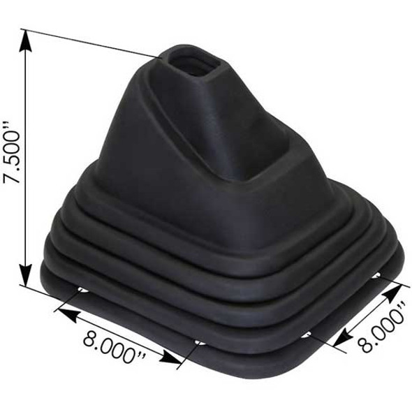 TPHD 7.5 Inch Tall Square Rubber Shift Boot Replaces 18-58501-000 For Freightliner Cascadia