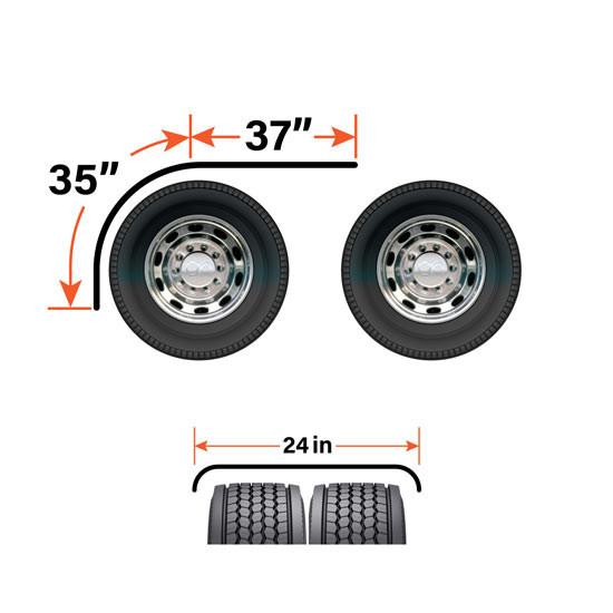TPHD 72 Inch Stainless Steel Half Fender