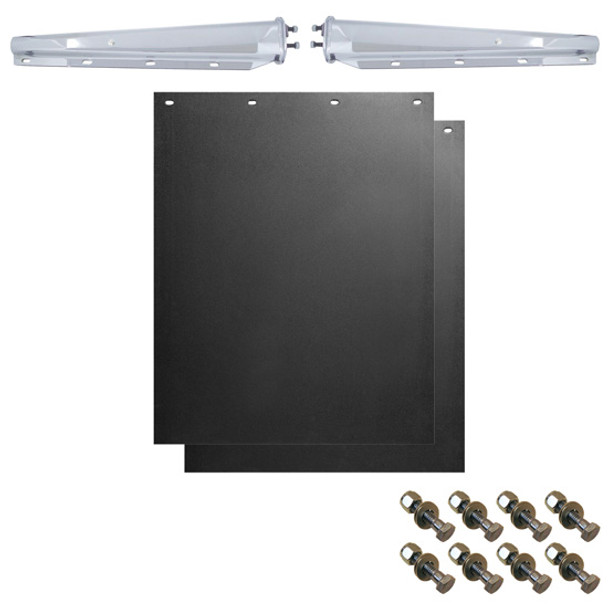 TPHD Black Mud Flaps & Hangers W/ 8 Pack Bolt Kit