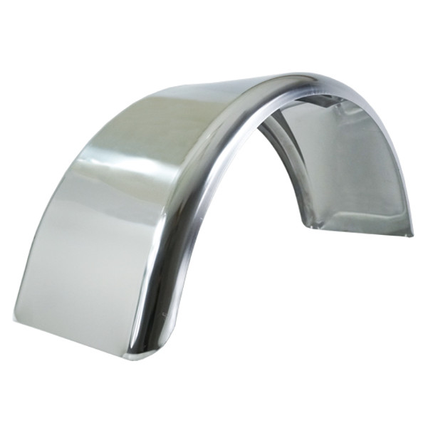 TPHD 13 Inch Wide 16 Gauge SS Lift Axle Fender With Flange