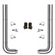 TPHD 8-5 X 96 Inch Chrome Exhaust Kit W/ Flat Top Stacks, Long Drop 90 Degree Elbows, 52 In. Spool  For Peterbilt 378, 379