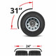 31 Inch 430 Stainless Steel Quarter Fender Kit, By TPHD