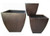 square tapered zinc planter