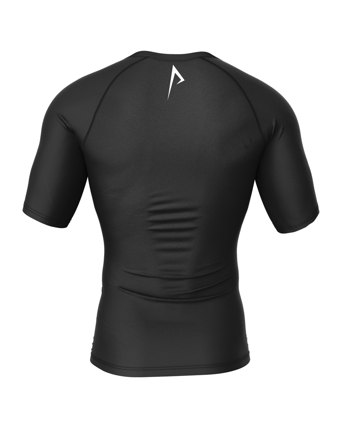 Back View: Customizable Black Shirt – Performance Athletic Wear
