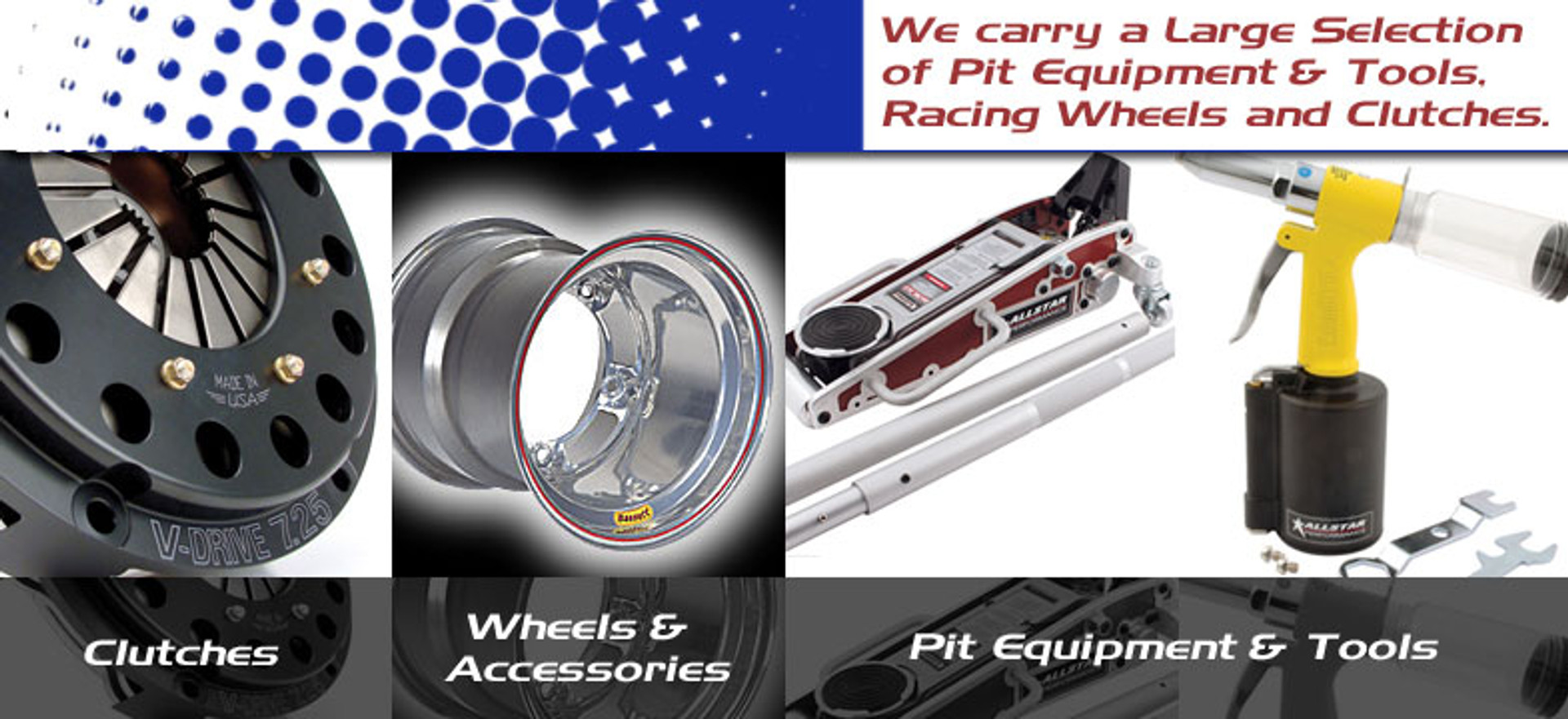 Racing Wheels, Clutches, And Pit Tools