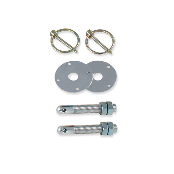 Longacre 52-23600 Steel Hood Pin Kit - 3/8"-24 Set of 2