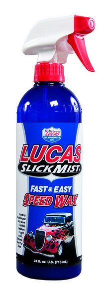 LUCAS OIL Spray Wax, Slick Mist Speed Wax, Exterior, 24 oz Spray Bottle,