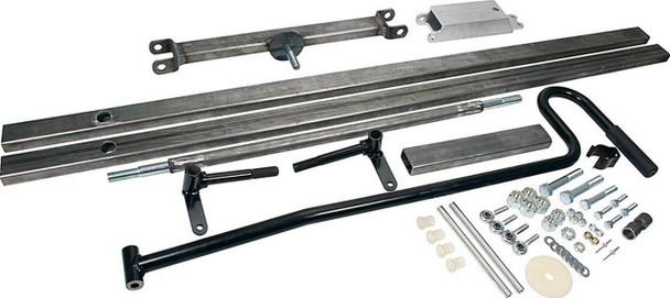 ALL10601 by ALLSTAR PERFORMANCE Pit Cart Chassis, 1 x 2 in Steel, Axles / Handle, Kit