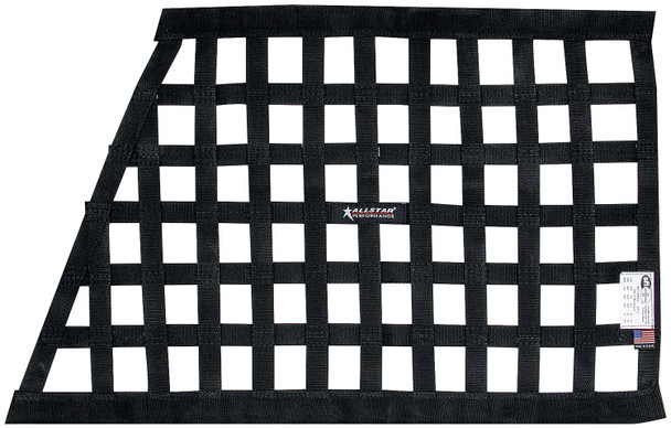 ALLSTAR PERFORMANCE 10288 Window Net, SFI 27.1, 1 in Webbing, 18 x 29 x 22 in Trapezoid, Black