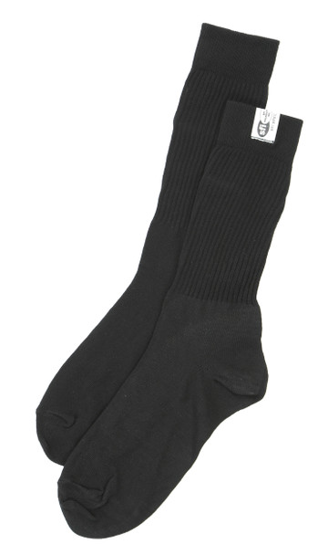 Crow Black Fire Retardant Socks SFI 3/3 29117B Size 10-11 Large