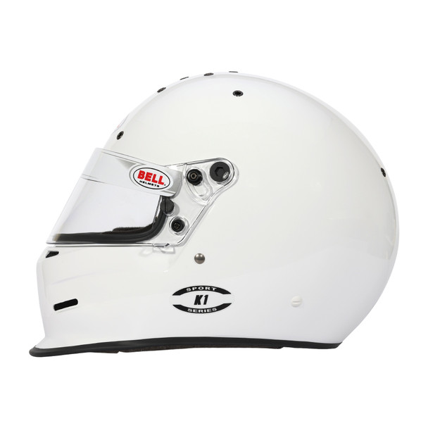 BELL Helmet,  K1 White Small, Snell SA2025 Head and Neck Support Ready