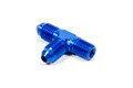 AERFCM2124 by AEROQUIP Fitting, Adapter Tee, 4 AN Male x 1/8 in NPT Male x 4 AN Male, Aluminum, Blue Anodize