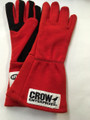 Crow Jr. Standard Red X-Small Nomex Gloves SFI 3.3/5