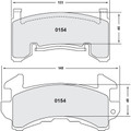 Performance Friction BRAKE PADS METRIC GM - PFR0154-13-14-44