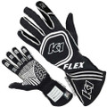 K1 Racegear - Flex Series Gloves K1R23-FLX-NW-L - Large Black/White