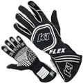 K1 Racegear - Flex Series Gloves K1R23-FLX-NW-M - Medium Black/White