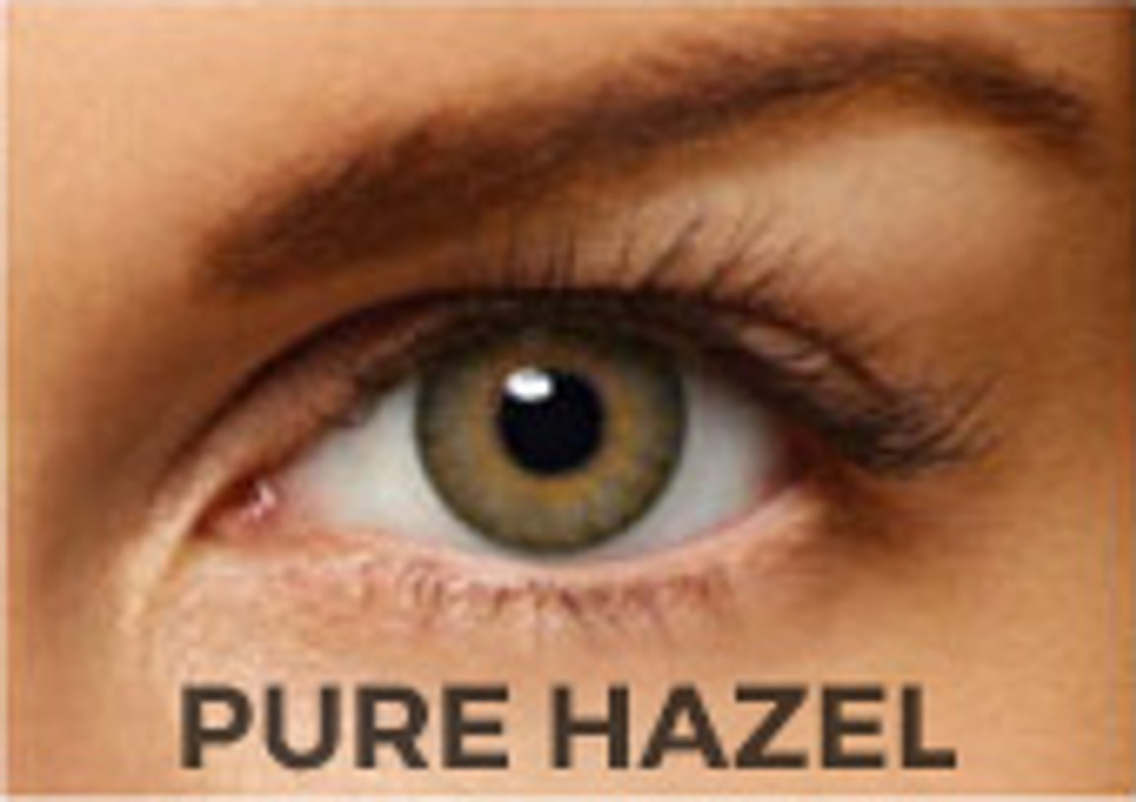 pure hazel contacts on dark brown eyes