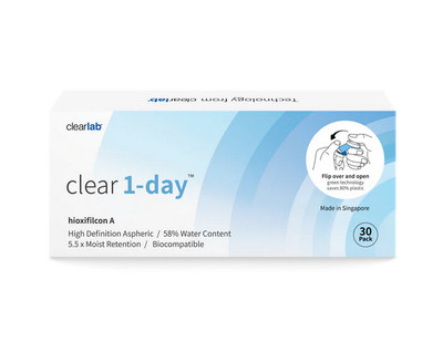 Clear 1-Day daily contact lenses