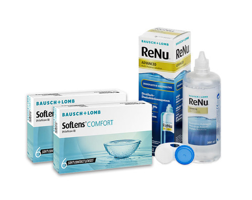 Soflens Comfort (2 boxes) + Renu Advanced (360ml)