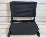 Stadium Seat made with 600D Oxford nylon. Has extra wide seat to maximize comfort.