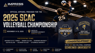 Impress Athletix Was the Official Apparel Provider for the 2025 SCAC Volleyball Championship