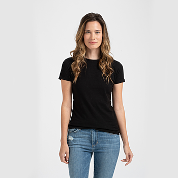 Ladies' Fine Jersey Slim Fit Tee by Tultex. The 213 100% ring-spun cotton tee is available in 25 colors at ImpressAthletix.com.