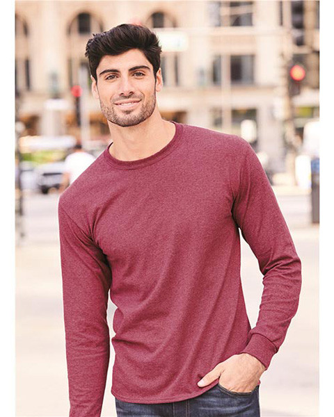 Dri-Power® Long Sleeve 50/50 T-Shirt by Jerzees. The 29LSR performance tee is available in 26 colors at ImpressAthletix.com.