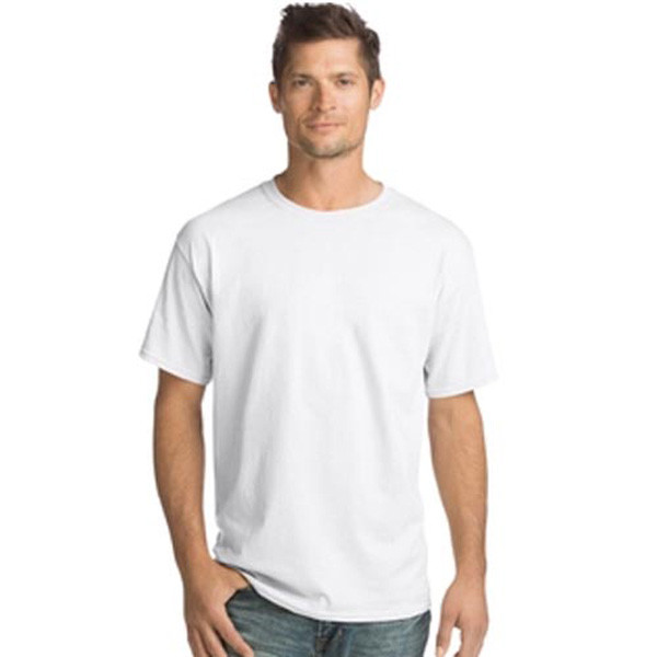 Small White Hanes Men's Everyday Short Sleeve Crewneck
