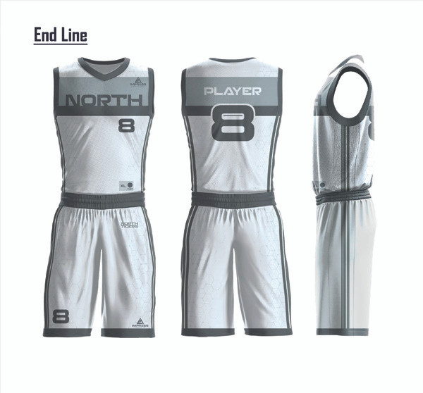 Impress Athletix End Line Sublimated Basketball Uniform Set. Custom sublimated basketball uniforms that give your team an impressive look.  Shorts & Jersey