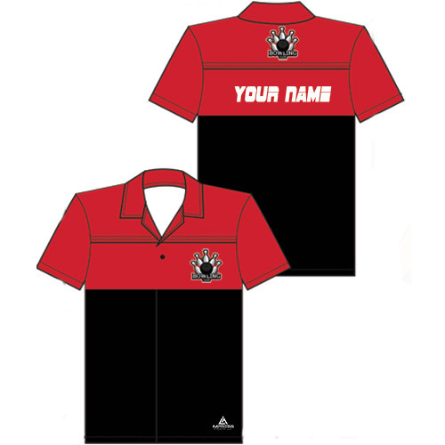 Classic Full Button Bowling Shirt | Sublimation Button Up Top available at ImpressAthletix.com